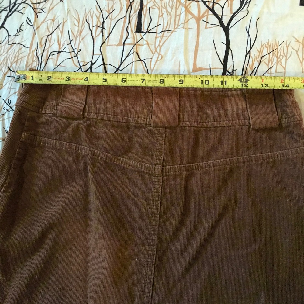HP🎉 H&M Brown Caramel Corduroy Mini Skirt Size 6 - Picture 7 of 11